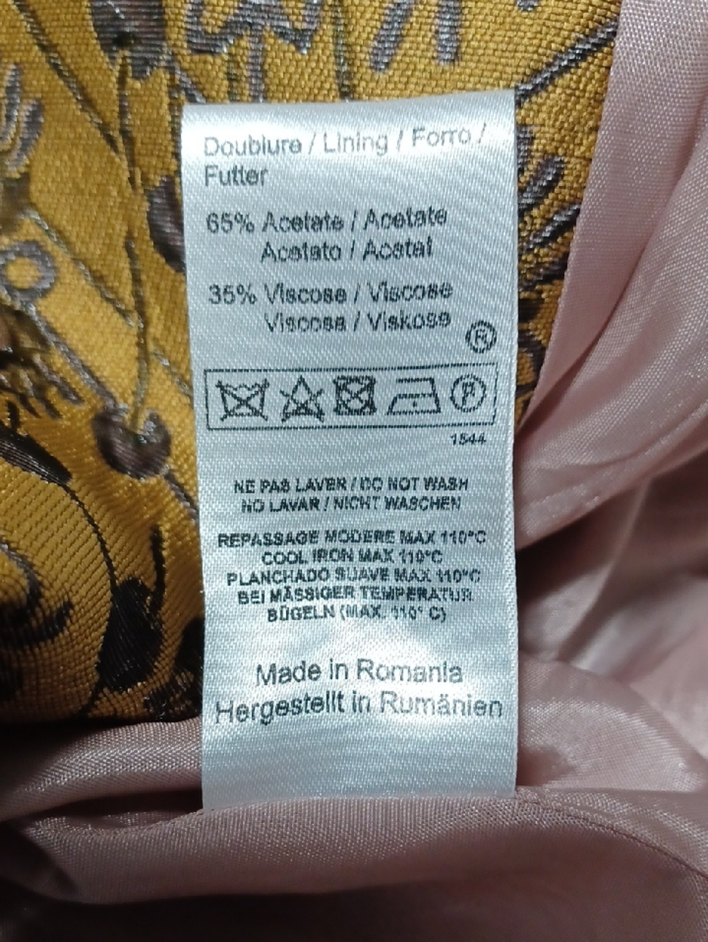 Tara Jarmon Paris Floral Metallic Jacquard Jacket With Detachable Collar - Picture 8 of 8